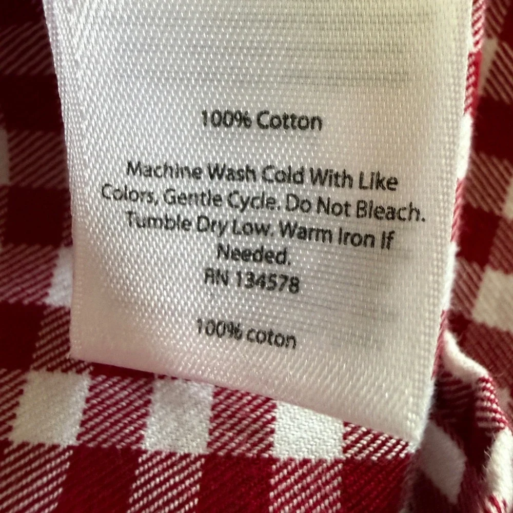 Vineyard Vines Button Down Shirt Mens Large Red Gingham Classic Fit Tucker Shirt